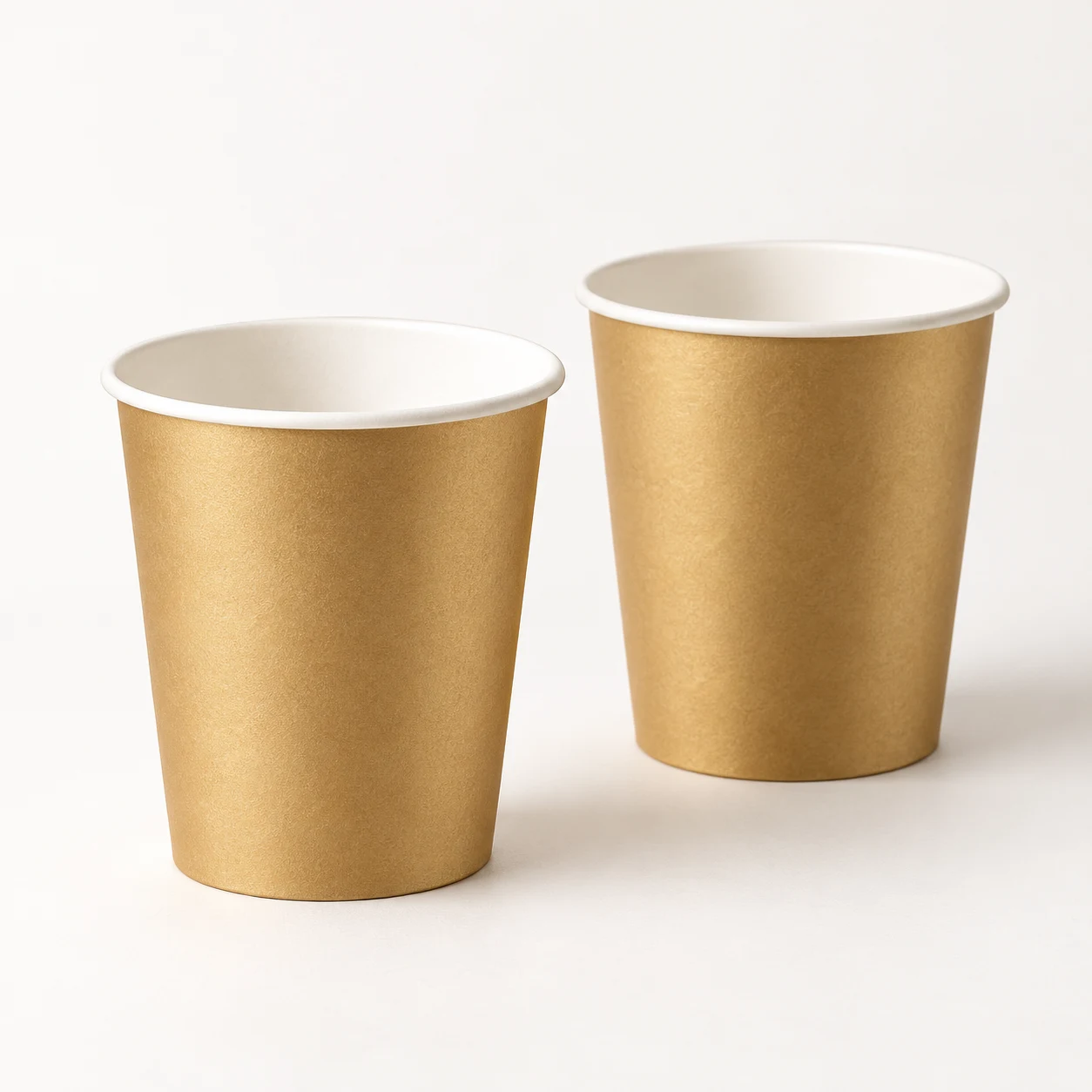 Little gold paper cups