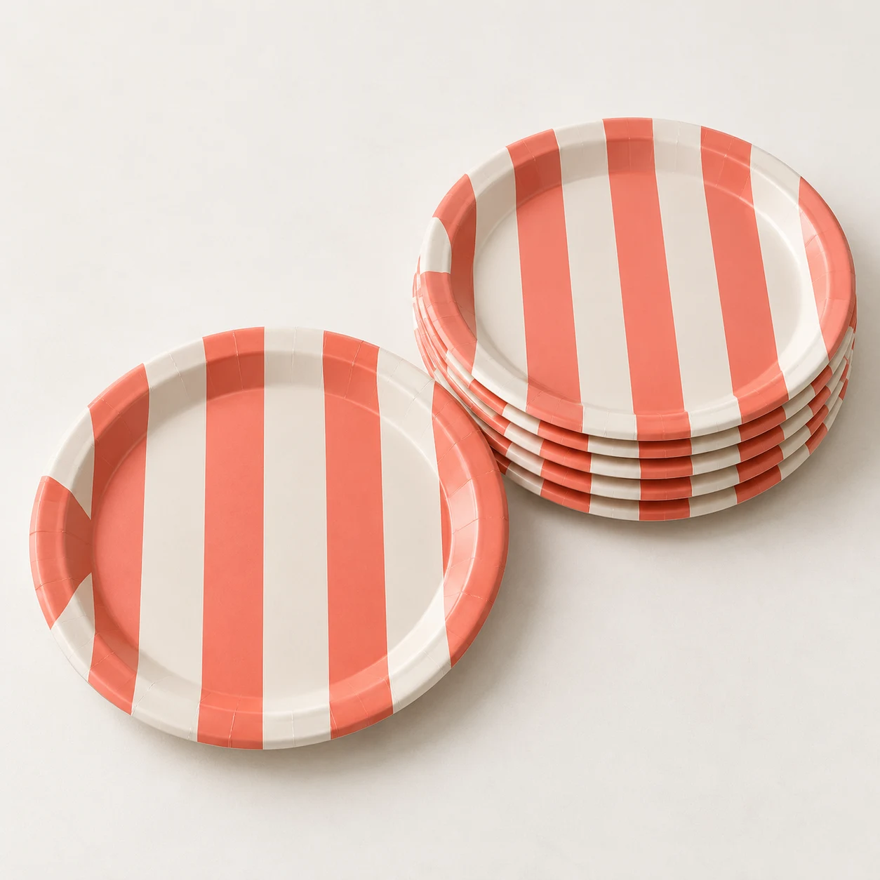 Picnic stripe plates